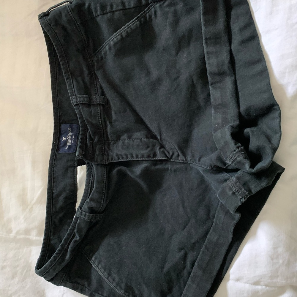 American Eagle Black Jean Shorts Size 10